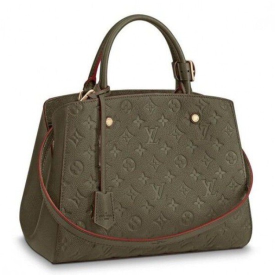 Replicas Louis Vuitton Montaigne MM Bolsa Monogram Empreinte M43660 Baratos Imitacion