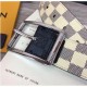 Replicas Louis Vuitton M0040Q Reverso 40mm Cinturón reversible para hombre Damier Azur And Damier Graphite Canvas  Buckle Baratos Imitacion