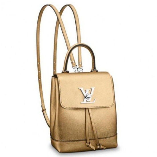 Replicas Louis Vuitton mochila Mini Gold Lockme M54575 Baratos Imitacion