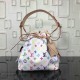 Replicas Louis Vuitton monogram Petit Noe Multicolor Blanco M42230 Baratos Imitacion