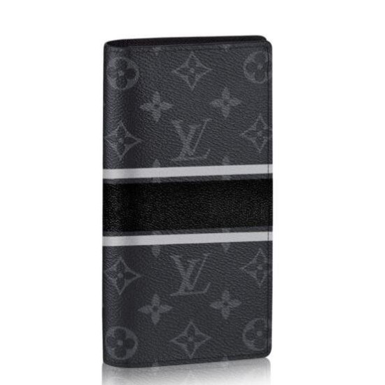 Replicas Louis Vuitton Brazza Cartera Monogram Eclipse Flash M64438 Baratos Imitacion