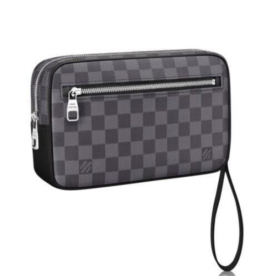 Replicas Louis Vuitton Kasai Clutch Damier Graphite N41664 Baratos Imitacion