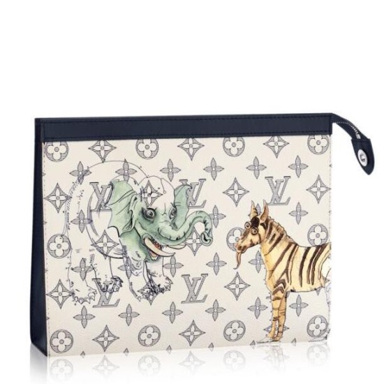 Replicas Louis Vuitton Pochette Voyage MM Monogram Animals M66929 Baratos Imitacion