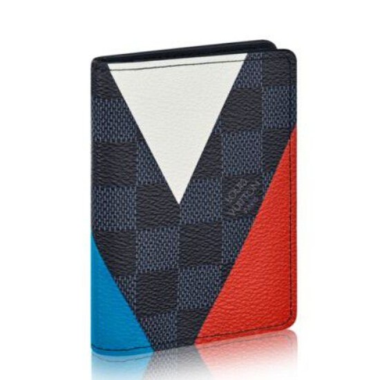 Replicas Louis Vuitton Pocket Organizer Regatta Damier Cobalt N41591 Baratos Imitacion