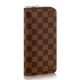 Replicas Louis Vuitton Zippy Cartera Vertical Damier Ebene N61207 Baratos Imitacion