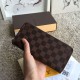 Replicas Louis Vuitton Zippy Cartera Vertical Damier Ebene N61207 Baratos Imitacion