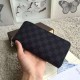 Replicas Louis Vuitton Zippy Cartera Vertical Damier Graphite N63095 Baratos Imitacion