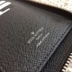 Replicas Louis Vuitton Zippy Cartera Vertical Damier Graphite N63095 Baratos Imitacion