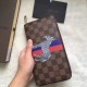 Replicas Louis Vuitton Zippy Organiser Cartera Damier Ebene N63342 Baratos Imitacion