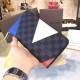 Replicas Louis Vuitton Zippy Organizer Regatta Damier Cobalt N41631 Baratos Imitacion