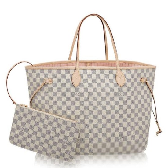 Replicas Louis Vuitton Neverfull GM Damier Azur N41604 Baratos Imitacion