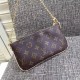 Replicas Louis Vuitton Milla Clutch MM Monogram Canvas M60094 Baratos Imitacion