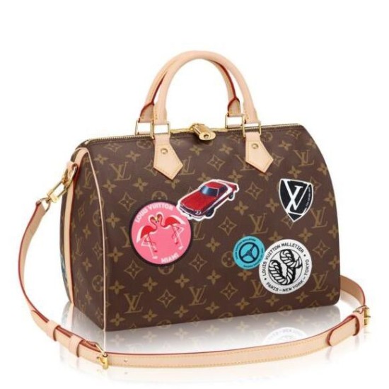 Replicas Louis Vuitton Speedy Bandouliere 30 World Tour Monogram M43231 Baratos Imitacion