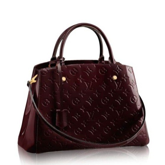 Replicas Louis Vuitton Bolsa Montaigne MM Monogram Vernis M50400 Baratos Imitacion