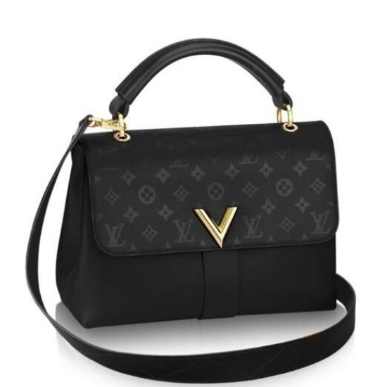 Replicas Louis Vuitton Negro Very One Handle Bolso M51989 Baratos Imitacion