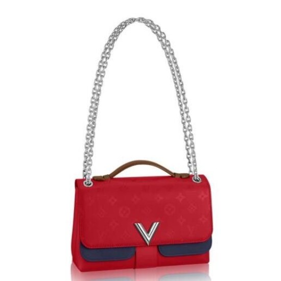 Replicas Louis Vuitton Very Chain Bolso Rojo Cuir Ecume Cuero M42901 Baratos Imitacion