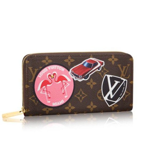 Replicas Louis Vuitton Cartera Zippy Monogram World Jour M62149 Baratos Imitacion