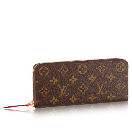 Replicas Louis Vuitton Clemence Cartera Monogram Canvas M60859 Baratos Imitacion