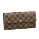 Replicas Louis Vuitton Sarah Cartera Damier Ebene N61734 Baratos Imitacion