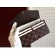 Replicas Louis Vuitton Sarah Cartera Damier Ebene N63209 Baratos Imitacion