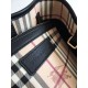 Replicas Burberry Haymarket Check Tote Bolsos Negro Baratos Imitacion