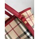 Replicas Burberry Haymarket Check Tote Bag Rojo Baratos Imitacion