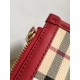 Replicas Burberry Haymarket Check Tote Bag Rojo Baratos Imitacion