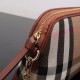 Replicas Bolso Bandolera Burberry Haymarket Check Marrón Baratos Imitacion