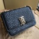 Replicas Burberry Bolso TB acolchado pequeño Monogram de piel de cordero negro Baratos Imitacion