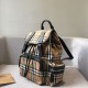 Replicas Burberry Mochila mediana para mujer Vintage Check and Icon Stripe Baratos Imitacion