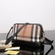 Replicas Bolso Bandolera Burberry Haymarket Check Negro Baratos Imitacion