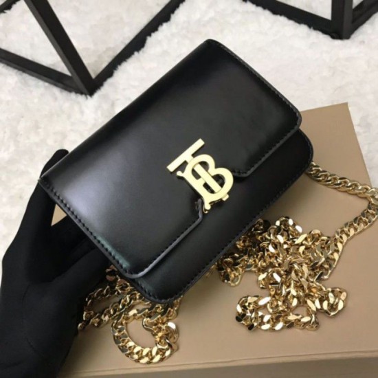 Replicas Burberry Belted TB Chain Bolsos Marrón Baratos Imitacion