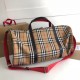 Replicas Burberry Bolso grande a cuadros vintage y barril de cuero Baratos Imitacion