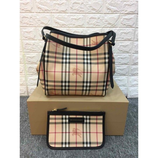 Replicas Burberry Classic Bolso tote pequeño Haymarket Check negro Baratos Imitacion