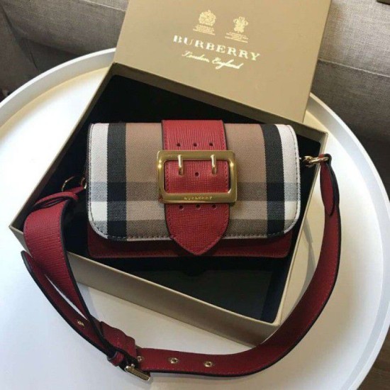 Replicas Burberry Hampshire Vintage Cross Body Bag A24581 rojo Baratos Imitacion