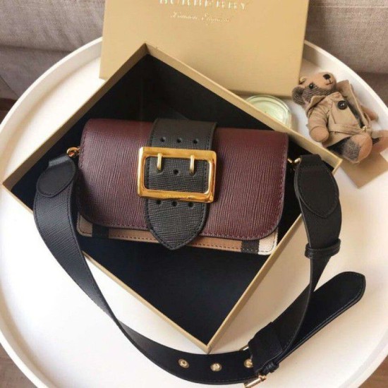 Replicas Burberry Hampshire Vintage Cross Body Bolsos A24581 Burdeos Baratos Imitacion