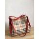 Replicas Burberry Haymarket Check Tote Bag Rojo Baratos Imitacion