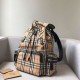 Replicas Burberry Medium Men Mochila Vintage Check and Icon Stripe Baratos Imitacion