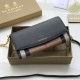 Replicas Burberry House ChecK Monedero Con Cadena Negro Baratos Imitacion