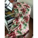 Replicas Gucci Pañuelo de seda con estampado de flora 65 x 185 cm rojo Baratos Imitacion