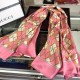 Replicas Gucci GG Silk Scarf 140 x 140 Rose Baratos Imitacion