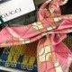 Replicas Gucci GG Silk Scarf 140 x 140 Rose Baratos Imitacion