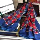 Replicas Gucci GG Silk Scarf 140 x 140 Azul Baratos Imitacion