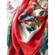 Replicas Gucci GG Silk Scarf 140 x 140 Rojo Baratos Imitacion