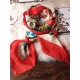 Replicas Gucci GG Silk Scarf 140 x 140 Rojo Baratos Imitacion