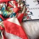 Replicas Gucci GG Silk Scarf 140 x 140 Rojo Baratos Imitacion