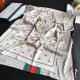 Replicas Gucci Bufanda larga de seda con estampado de abejas 70 x 180cm Rojo Baratos Imitacion