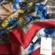 Replicas Gucci GG Bouquets Print Silk Scarf 140 x 140 Azul Baratos Imitacion