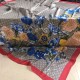 Replicas Gucci GG Bouquets Print Silk Scarf 140 x 140 Azul Baratos Imitacion