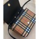 Replicas Burberry Cartera de cuero y cuadros vintage con correa desmontable negro Baratos Imitacion